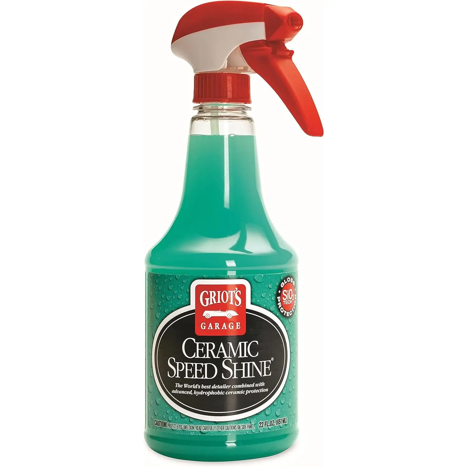 Griot's Garage 10945 Ceramic Speed Shine 22oz – Ceramic Quick Detailer & Clay Lubricant, Clean Your Vehicle While Appling Additional SiO2 Protection, Safe on All Existing Ceramic Coatings