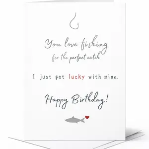 Funny Fishing Birthday Card Big Tuna Joke Hook Humor A7 Greeting Card for Anglers with Blank Inside and Envelope Included 5 x 7 inches,happy birthday card for him for boyfriend for dad for husband,Perfect birthday gift Espresso Martini Rude Cards Annivers