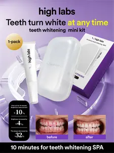 High Labs Teeth Whitening Strips Oral Mini Kit - 10 Minutes for Brighter Smile - 1-Pack SPA Treatment