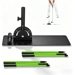 Adjustable Golf Alignment Stick Holder | Weighted Swing Trainer | Precision Aiming & Putting Practice Aid | Indoor & Outdoor Golf