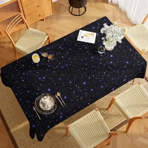 Space Galaxy Party Tablecloth, Star Shape Birthday Tablecloth, Room Theme Party Desktop Decoration, Birthday Party Accessories
