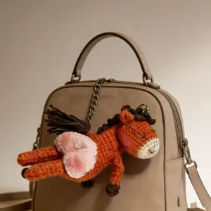 Handmade Crochet Swinging Horse Car Hanging Ornament
