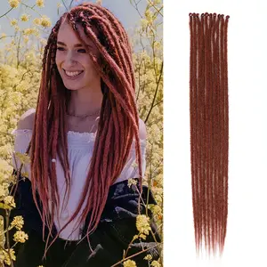 40 Strands(4 Pack) Synthetic Dreadlock Extensions, 0.6 cm Width Loc Extensions for Women/Men