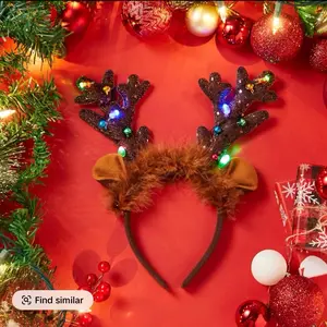Christmas Reindeer headband, light up LED