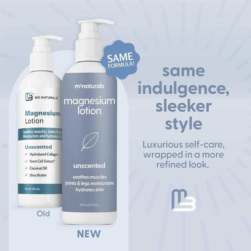 Magnesium Lotion - Ease Muscle Cramps, Calm Restless Legs, Magnesium Cream for Sleep, Moisturize & Soothe - Coconut Shea Bodybutter for Body Care 8oz