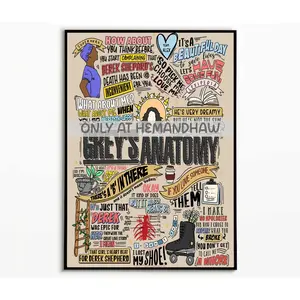 Wall decor Grey Hospital Anatomy Quotes Poster, Movie Anatomy Unframed Poster Wall Decoration