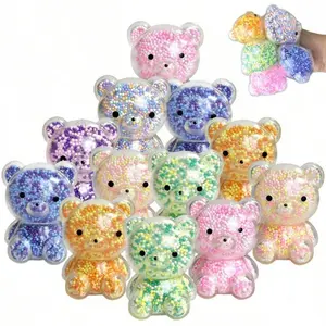 Cute Foam Filled Bear Stress Relief Toy, Stress Relieving Accessory, Party Decoration Small Gift, Random Colors,1/3/5 Counts, Squishies
