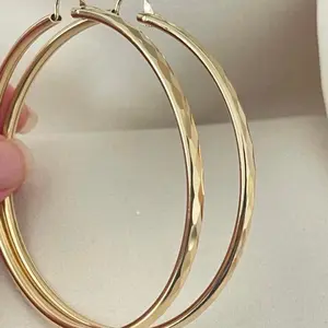 14k Gold Plated Big Hoop Earrings