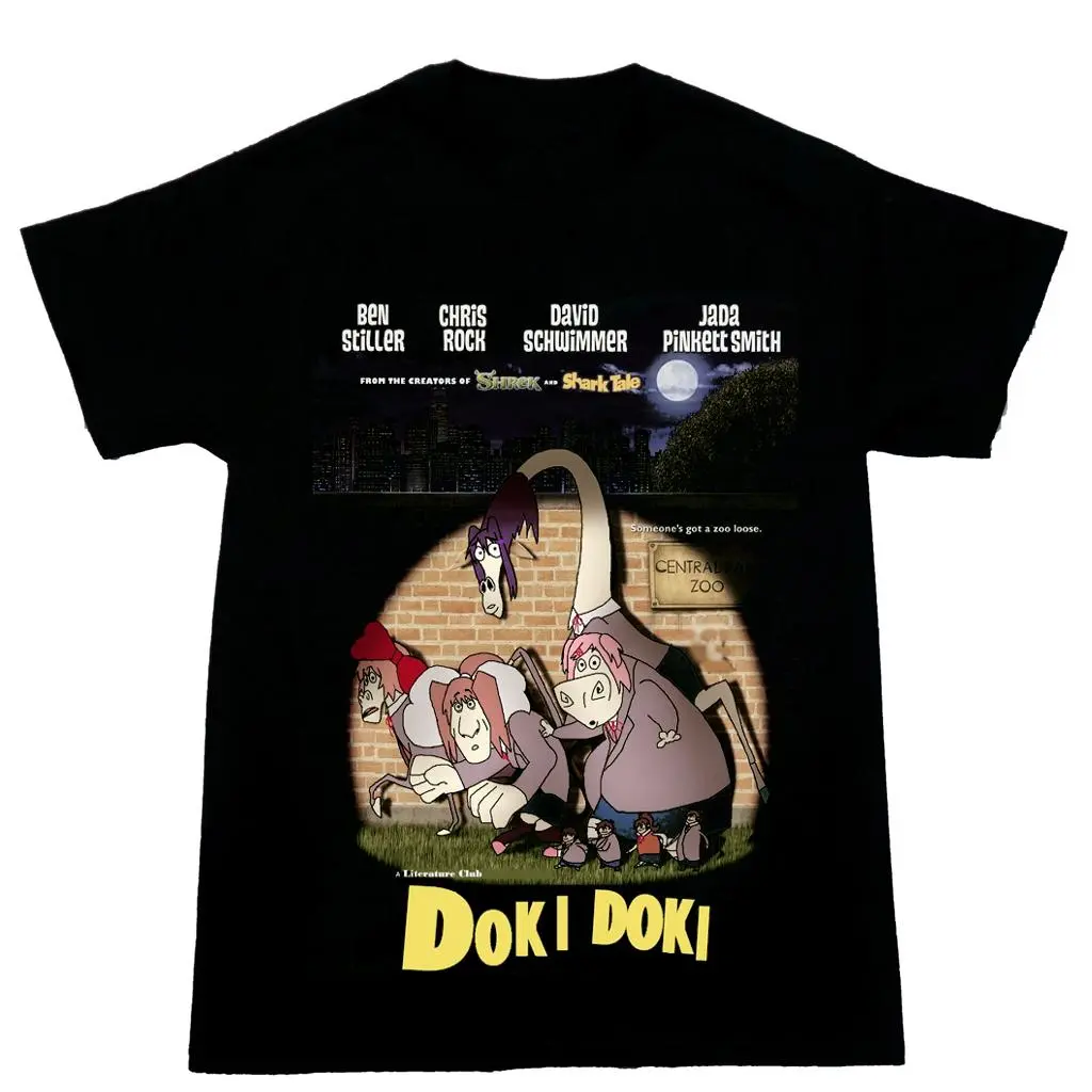 Doki Doki Literature Club Vintage Graphic Tee Psychological Horror Game Shirt HY6209