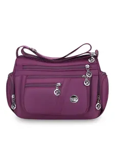 Women's Shoulder Crossbody Bag, Waterproof Nylon Backpack, Large Capacity, Multiple Zipper Pockets, Casual Style, All Seasons, Fashionable Shoulder Bag