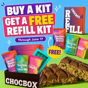 Chocbox Dubai Chocolate Pistachio Knafeh Stuffed Chocolate Bar Kit With Reusable Chocolate Bar Mold