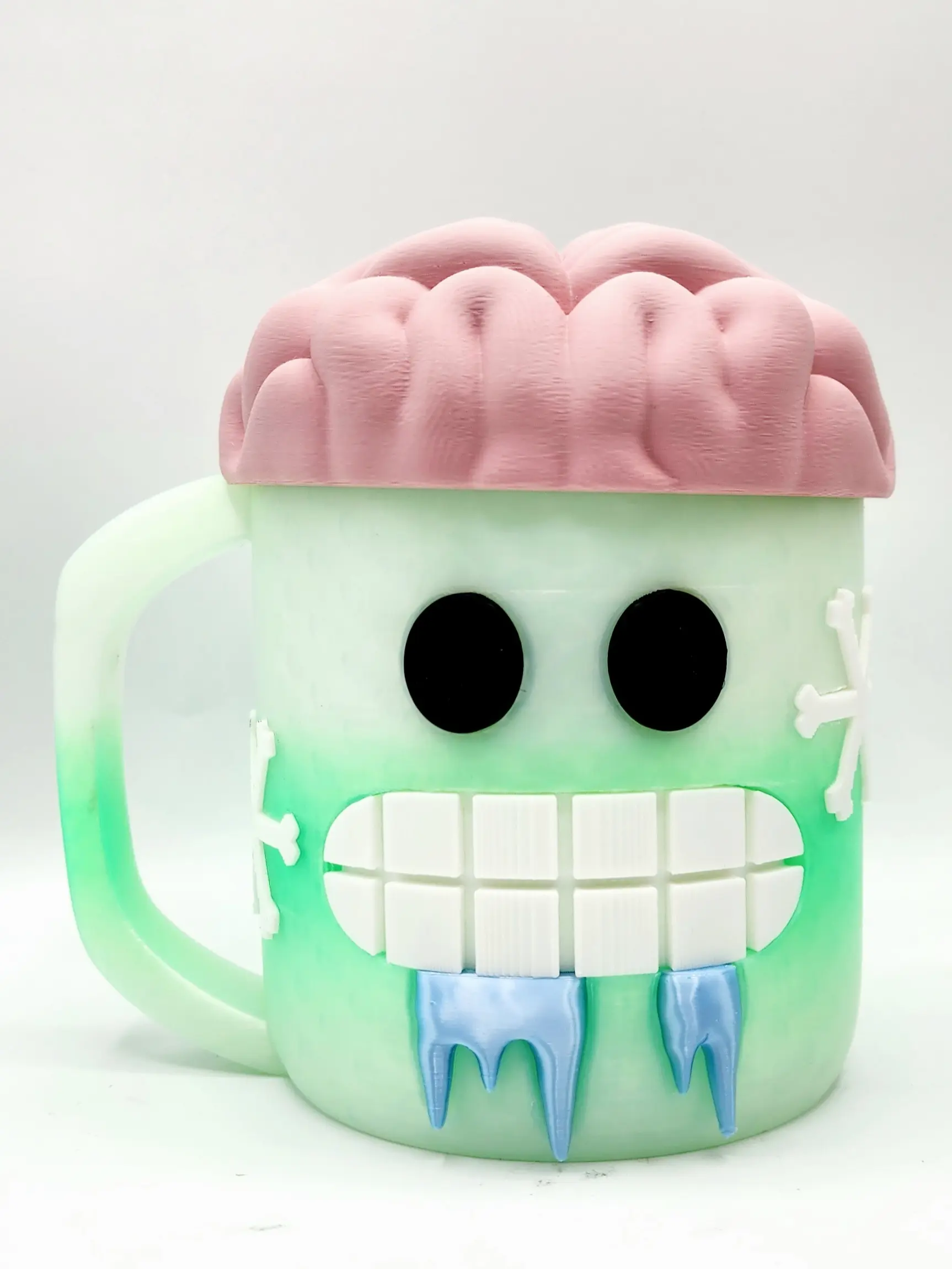 Brain Freeze Pint Ice Cream Holder – Chill AF Dessert Buddy ️ (Holds Spoons Too!) Icy Green Lid