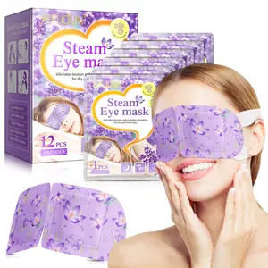 12 Packs Lavender Steam Eye Masks - Self-Heating Warm Compress for Eyes, Soothing Moist Heat Therapy, Relaxing Aromatherapy for Stress Relief & Sleep Aid, Comfortable Disposable Sleep Masks