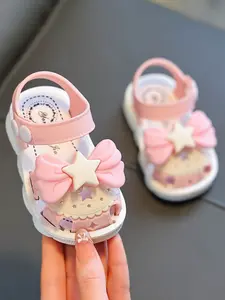 Baby Girl Sandals Spring Summer Newborn Toddler Shoes Hollow Out Anti-Collision Cute Cartoon Fashion Buckle Beach Shoes Baby Walking Shoes