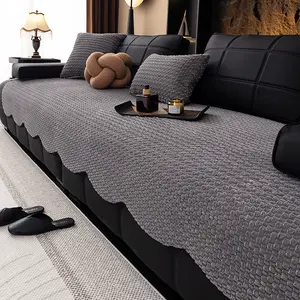 Unique Plush Sofa Cushion Cover, Elastic Sofa Slipcover, Pet-Friendly &, Protective Home Decor for Single to Multi-Seater Sofas, Soft Sofa Protector