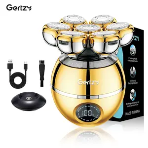 Men's 7D Rotary Cordless Portable Shaver & Bald Head Trimmer, Built-In Lithium Battery, LCD Display, Rechargeable Beard Groomer Gift for Men, Personal Care Appliances