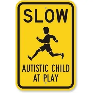 Autism Awareness Reflective Aluminum Sign, 8x12 Inch, High-Quality Engineering Grade Material Decorative Sticker, Ideal for Autism Support & Sensory Play