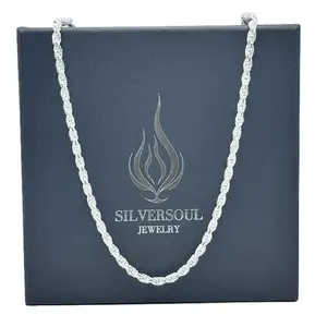 4MM ROPE CHAIN -925 SILVER High End Necklace Classic Cross Pendant
