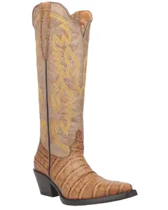 Dingo Women's Women'S Matilda Tall Western Boot Snip Toe - Di231-Brown