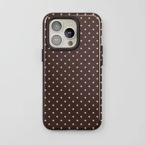 Polka dot, retro look 2-in-1 phone case with a durable, shock-absorbing, stylish design. Compatible with iPhone 17 16 15 14 13 12 11 Pro Max Pro Plus Samsung Galaxy S25 S24 S23 Ultra