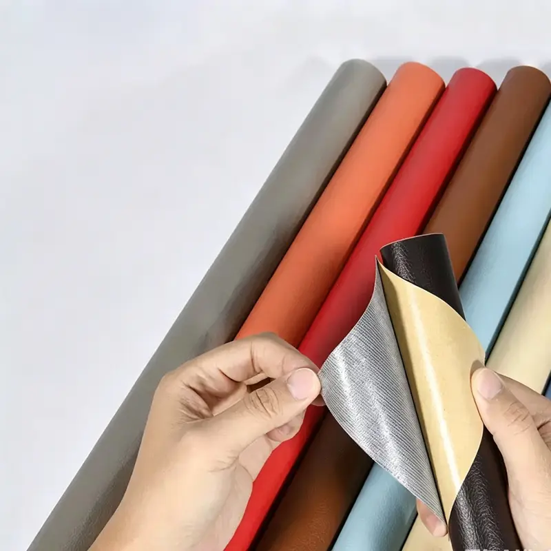 20*54 Inch Self-Adhesive Leather Sticker Patch Cuttable Sofa Repair,PVC Leatherette Waterproof Upholstery Fabric,Leather Stickers Self Adhesiveleather Repair Patch,for Car Seat, Couch, Chair