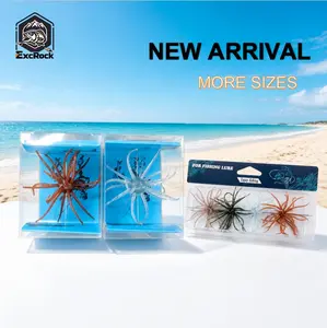EXCROCK 2PCS/4PCS with box Sea Urchin Soft Bait for Bass Trout Fishing, Floating Biomimetic Soft Lure, TPE Artificial Fish Attractant, Fishing Lures, Floating Swimming Lures
