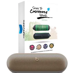 Beats Pill Portable Wireless Bluetooth Speaker and MightySkins Customization Code - Champagne Gold