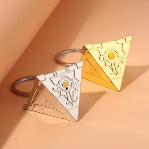 Yu-Gi-Oh! Accessories Seven Thousand Wisdom Wheel Millennium Block Pyramid Keychain Charm, Keychain Pendant, Official Yu-Gi-Oh! Merchandise