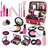 Simulated Makeup Kit for Girls, Play Makeup Set for Kids - Includes Cosmetic Bag for Birthdays and Christmas, Imaginary Makeup Fun for Toddlers and Little Girls Ages 3+,familyfun