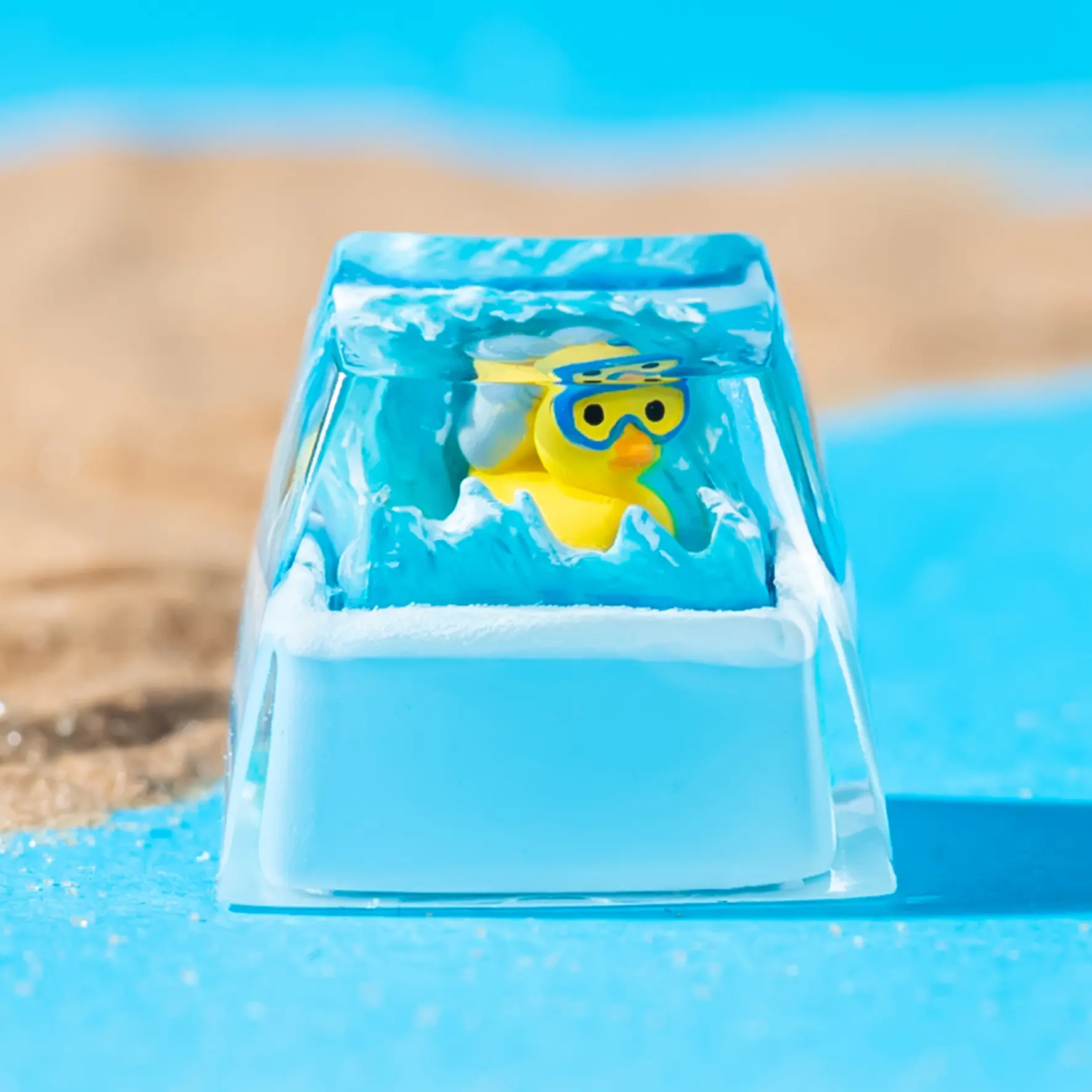 Custom DIY Keycap Set, Diving Duck Theme Ducky Style Cherry Mx Mechanical Keyboard, Glowing Backlit Design Backlighting, Perfect Gift for Dad Son Friends Birthday
