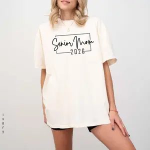 Senior Mom 2026 Short Sleeve T-Shirt, Class of 2026 Hoodie, Senior Sweatshirt, Graduate Tee, College Senior Shirt, High School Senior Shirt, Back To School Cotton Crewneck