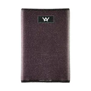 212 MAIN Men's Minimalist Slim Front Pocket Wallet - Eco-Polyester Credit Card Cover with RFID Block, Woven Elastic, Compact, Dark Maroon, Dark, Fashion, Flexible Men's Wallet, Compact Men's Wallets, Dark Men's Wallets