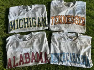 Vintage Varsity College T-Shirt Football Shirt Game Day Tee Sports Fan Shirt Personalized Gift for Her College Tee, Sport Grey Color Size S-5XL Tee