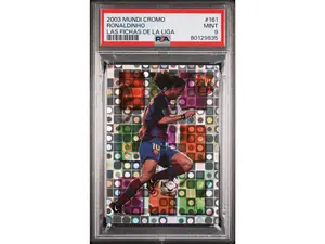 2003 Mundi Cromo Las Fichas De La Liga Ronaldinho #161 PSA 9