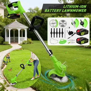 【SummerVibes】KEPEAK Lightweight Cordless Grass Trimmer with 2 Batteries, Electric Weed Edger with Rotating Head, For Homeowners & Easy Weekend Yard Maintenance SummerVibes