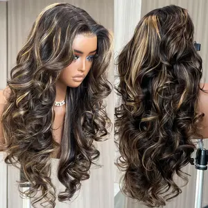 ISEE HAIR 7*5 Wear Go Pre-Styled Butterfly Cut Middle-Part Style Layer Brown Balayage Glueless Human Hair Wigs Pre Bleached Mini Knots Pre-Cut Lace Front Wig Vacation Hair #Summervibes#ISEECrochetNewArrivals