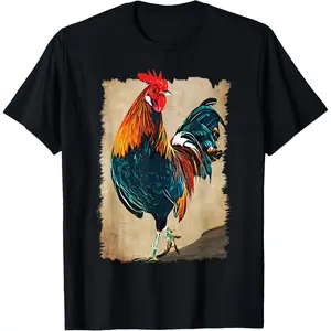 Rooster Shirt Cock Fight Chicken Vintage T-Shirt