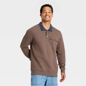 Men's Comfort Wear Quilted 1/4 Snap Pullover - Goodfellow & Co