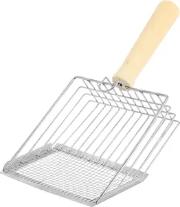 Cat Litter Scoop Stainless Steel Metal Garbage Shovel Durable Handle Washable Pet Toilet Clean Tool