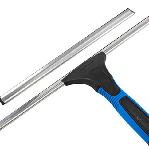 Unger Professional Connect and Clean 18” EZ Change Window Squeegee with Rubber Blade for Streak-Free Results & 12” Channel for Efficient Cleaning