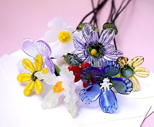 Handmade Glass Birth Month Flower Bouquet – Colorful Artisan Glass Flowers, Unique Birthday Gift, Decorative Floral Arrangement for Home, Personalized Birth Flower Gift Idea