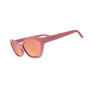 goodr Bubblegum Socialite Medium Size (Deco G) Solid Dark Pink Frame with Champagne Gold Lens, UV400, No Slip No Bounce No Tangle