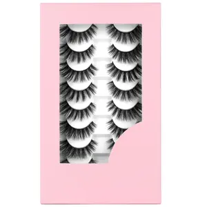 3D Fake Mink Simulated Eyelashes in 4 Styles 100% Handmade 24 Pairs Set Makeup Cosmetic for Enhanced Look