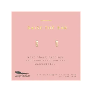 Gold Bar Earrings - Raise The Bar