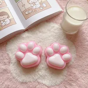 2 Pcs Stress Relief Cat Paw Toys, Squishy Hand Feel, Trendy Small Toy for Girls, Pressure Release Tool, Bestseller Online