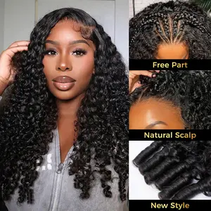OQ HAIR Glueless 13x6 Burmese Curly Wig All Day Comfort Lace Wig Pre Plucked Pre Bleached Pre Cut Ready To Go Wig Drawstring Cap