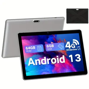 10-inch Android 13 Tablet, With SIM Card Slot, 4G LTE Cellular Connection, 1080 HD IPS Display, 6GB RAM + 64GB ROM, 1TB Expandable Storage, 8MP+5MP Camera, GPS, WiFi, USB Charging, Aluminum Alloy Machine Body, 9:16 Aspect Ratio, 36V Operati