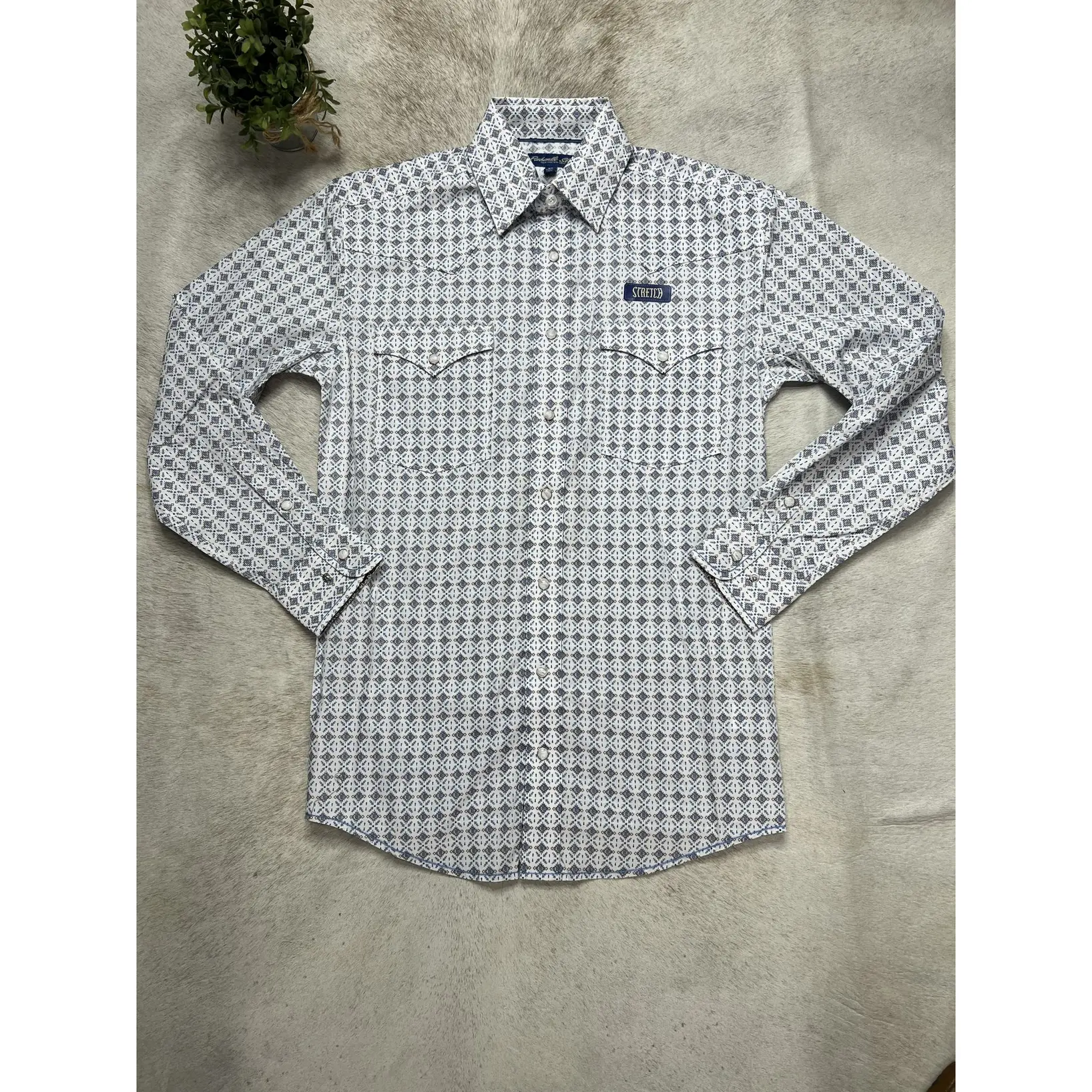 Men's Panhandle RR R05 long sleeve snap blue