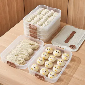 Empty Translucent Food Storage Box with Lid, 1 Count Multi Layer Kitchen Refrigerator Organizer, Food Storage Container for Home Kitchen