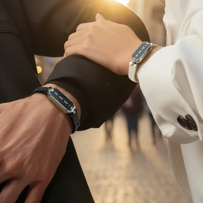 totwoo Morse Love Long Distance Touch Bracelets with Silicone Remote  Vibration & Flash Sync Love Connect Gift for Couples Sun&Moon Women Jewelry  - TikTok Shop